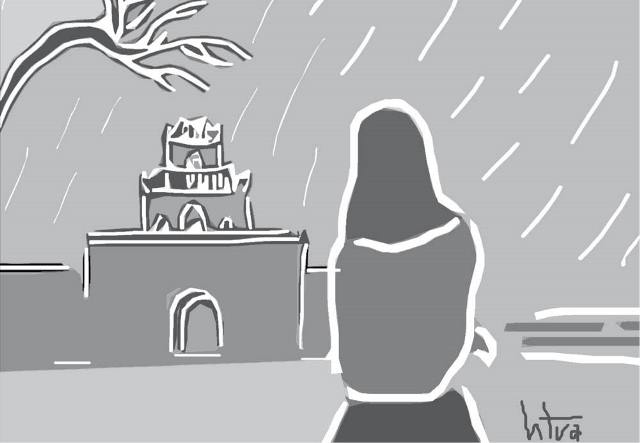 Một sáng Huế mưa