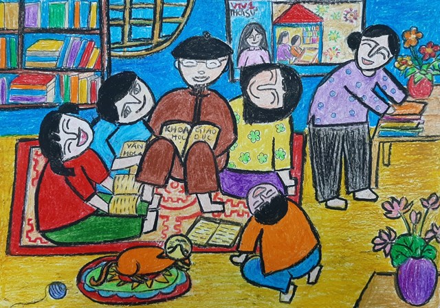 Hơn 700 học sinh tham gia hội thi thiếu nhi vẽ tranh theo sách