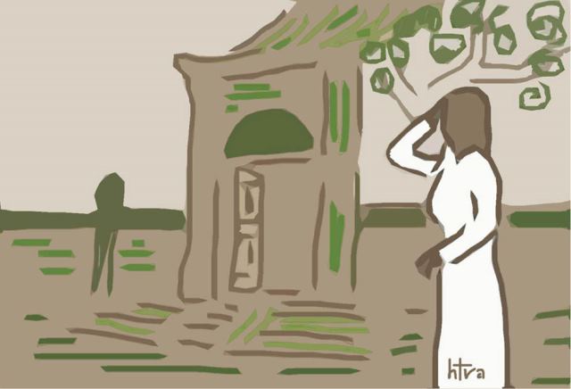 Thềm nhà rêu phủ