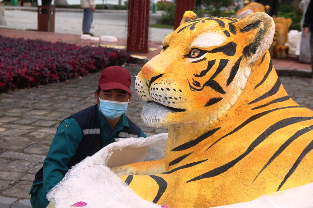 Trang trí không gian tết cho công viên