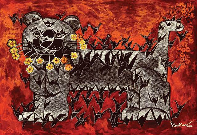 Vẽ hổ đón Tết Dần