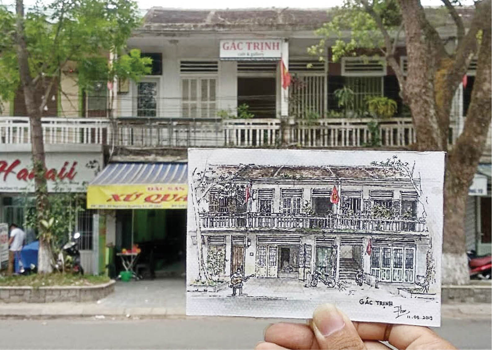 Lưu giữ kiến trúc Huế qua tranh ký họa