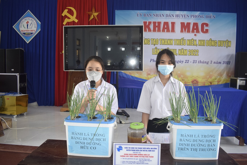 18 sản phẩm tham gia cuộc thi Sáng tạo thanh thiếu niên, nhi đồng Phong Điền lần thứ VIII