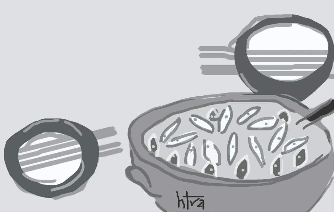 Cá cơm mà nấu canh me