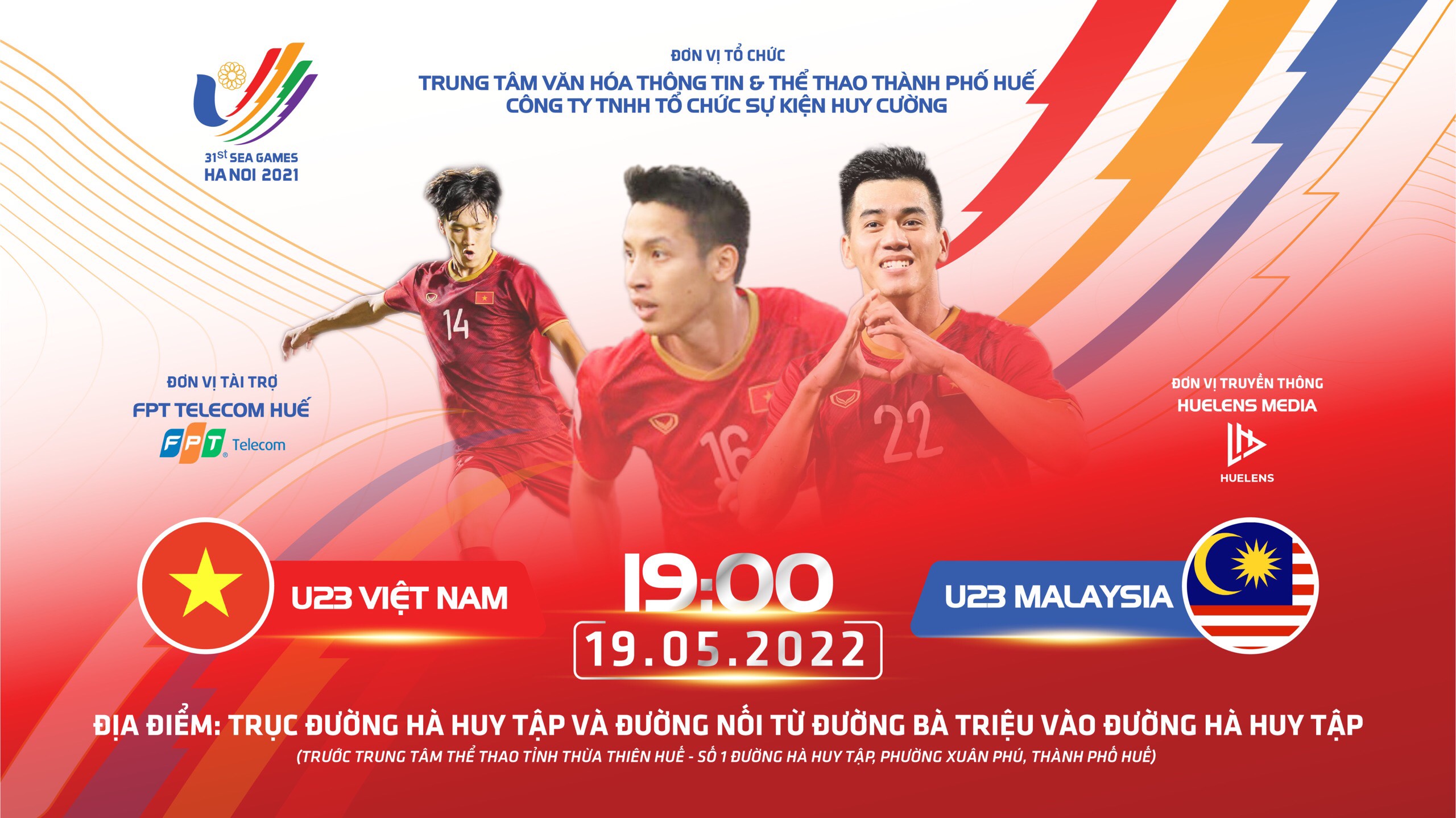 Tổ chức điểm xem trận bán kết bóng đá nam SEA Games 31 tại Trung tâm Thể thao tỉnh