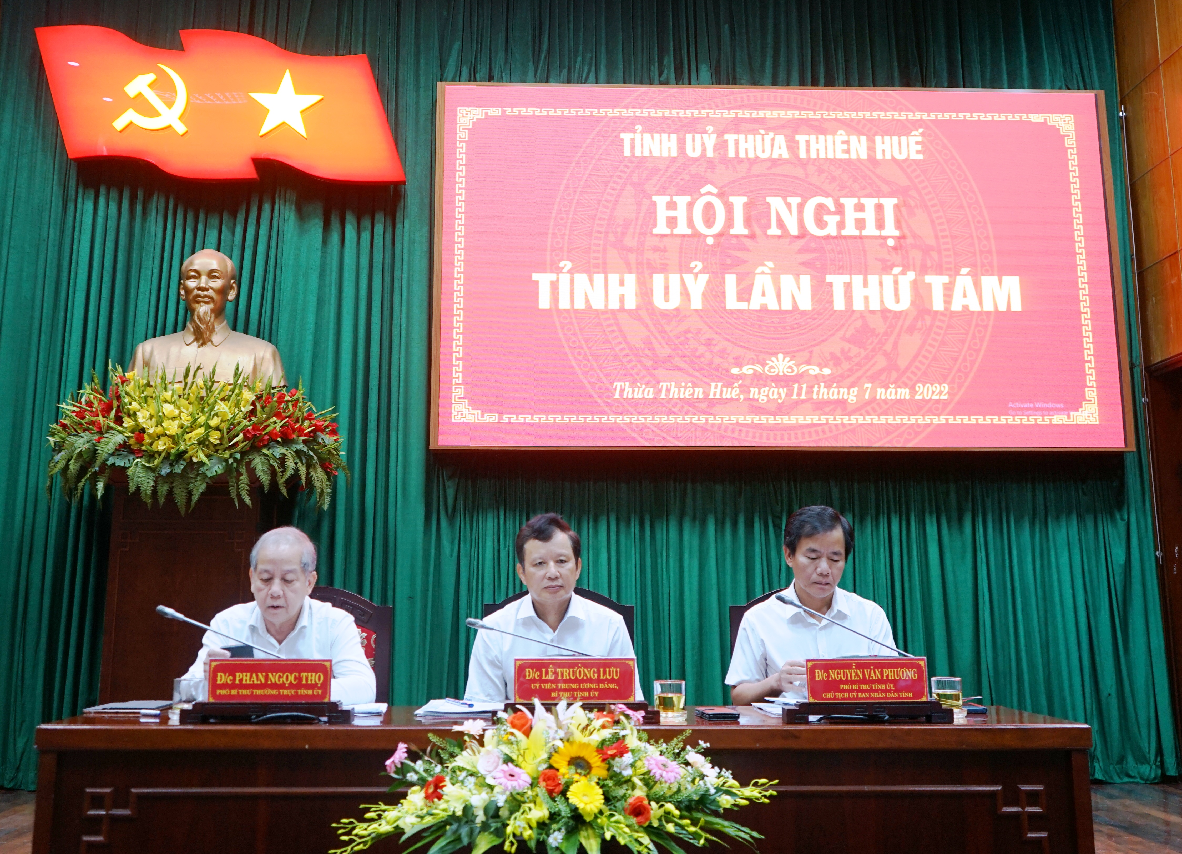 Khai mạc kỳ họp Tỉnh ủy lần thứ 8, khóa XV, nhiệm kỳ 2020-2025