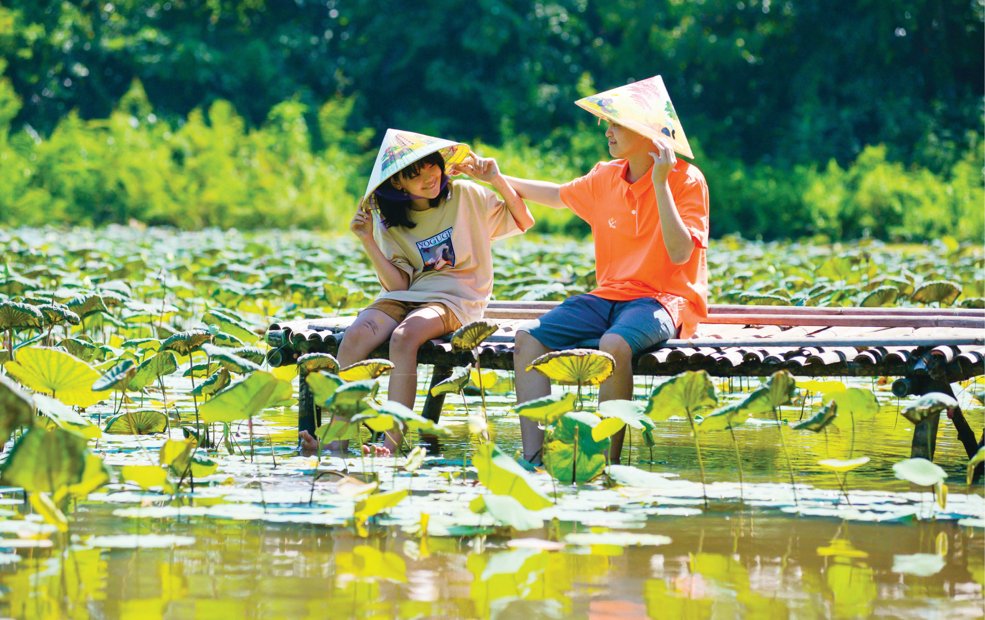 Tranh trên nón lá
