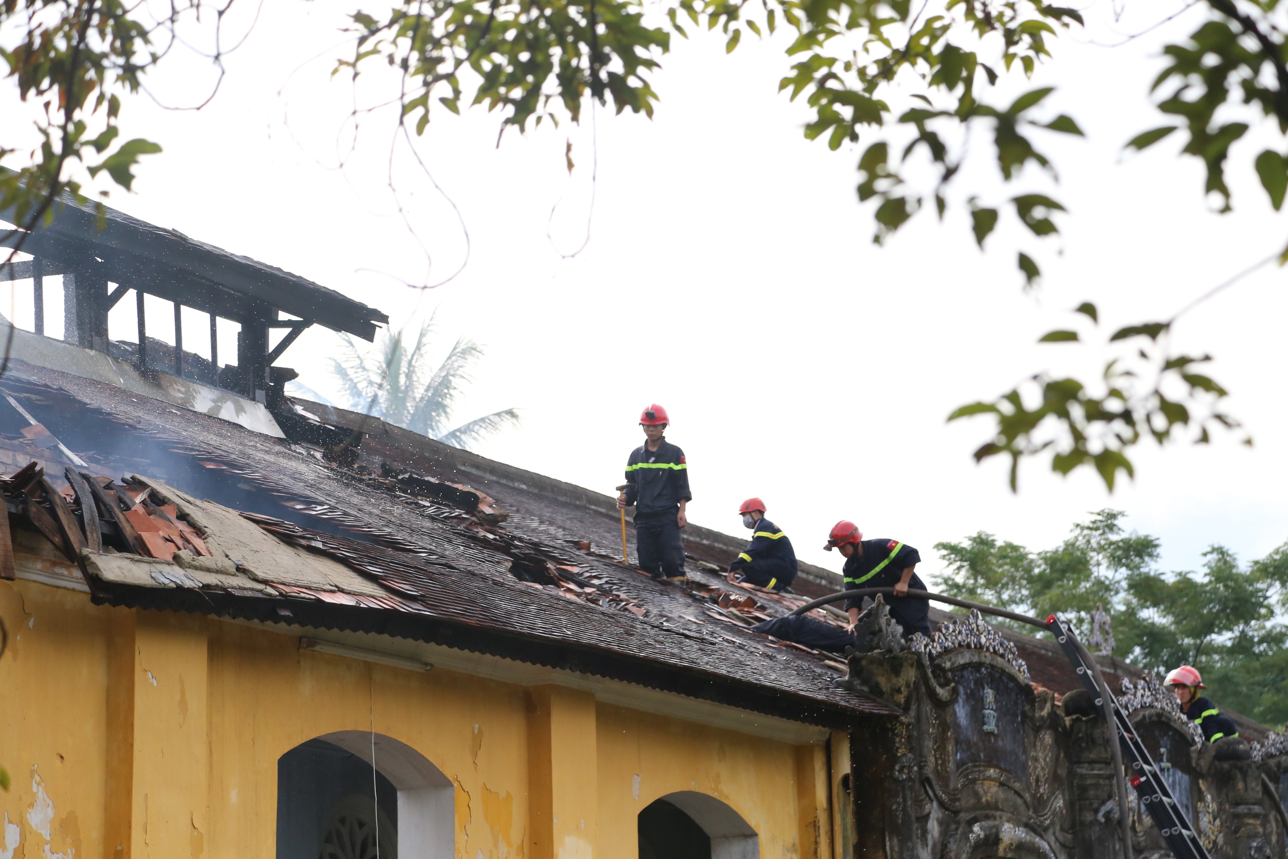 Vụ cháy di tích Quốc Tử Giám Hiện vật không bị ảnh hưởng