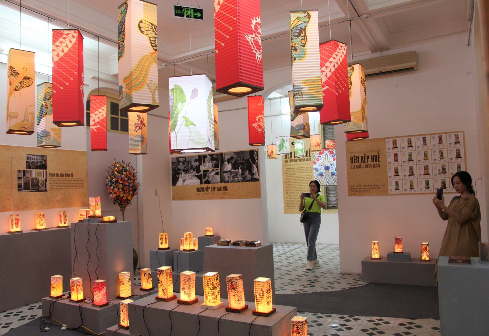 Colorful traditional lantern space