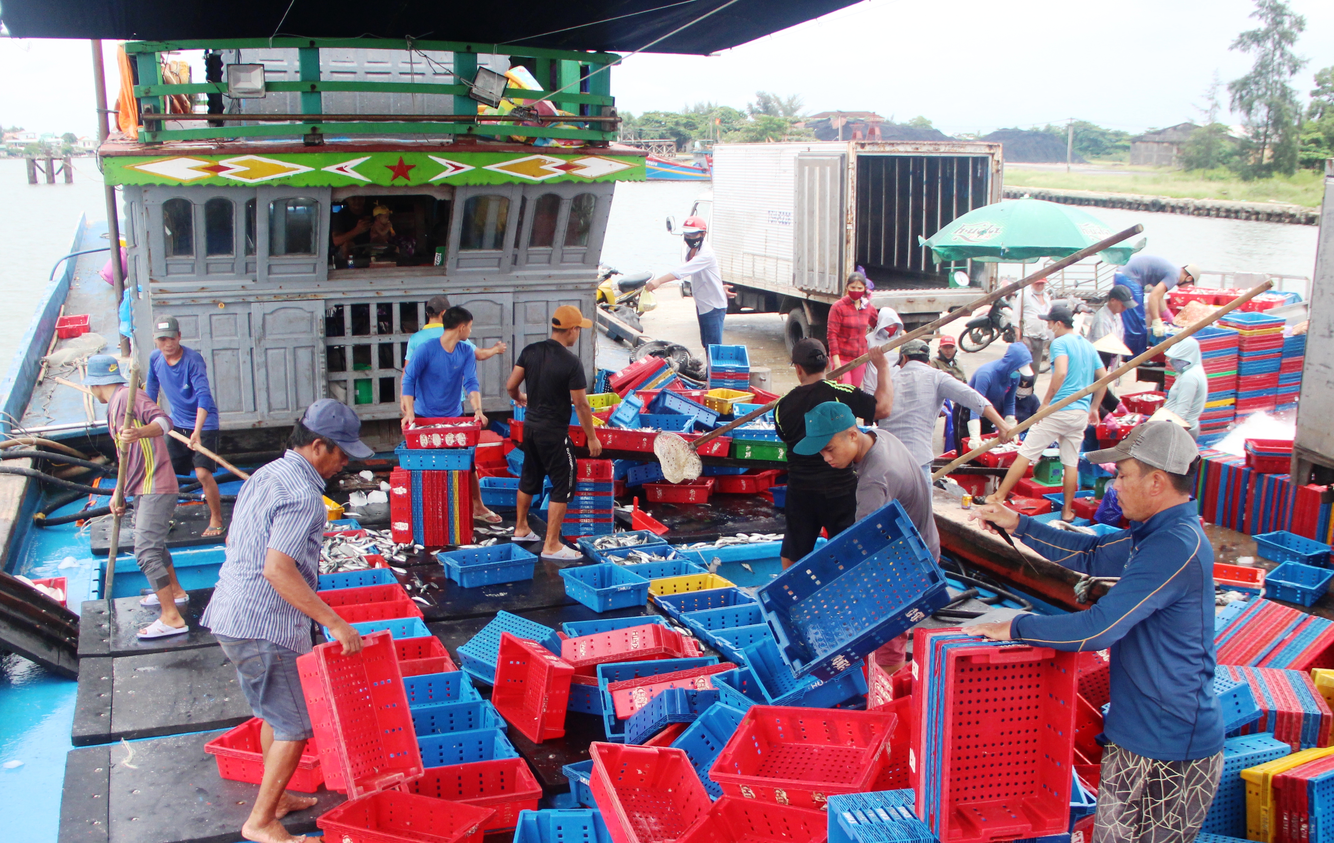 Hối hả với mẻ cá cuối cùng trước bão