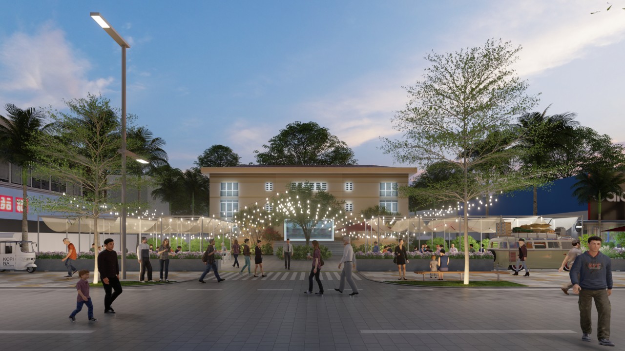 The project of turning Hai Ba Trung Street into a pedestrian street commenced construction