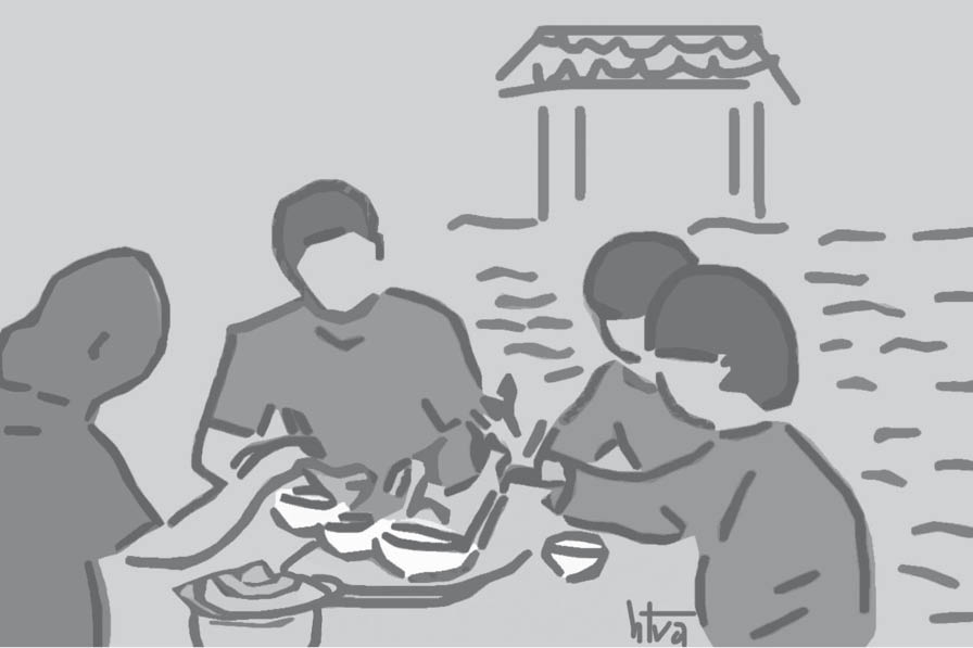 Xoong cá ngày mưa của mạ