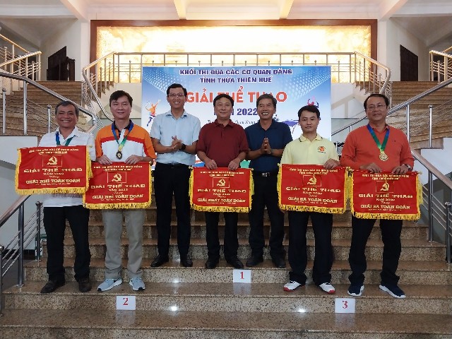 Văn phòng Tỉnh ủy đoạt giải nhất toàn đoàn Giải thể thao năm 2022 khối thi đua