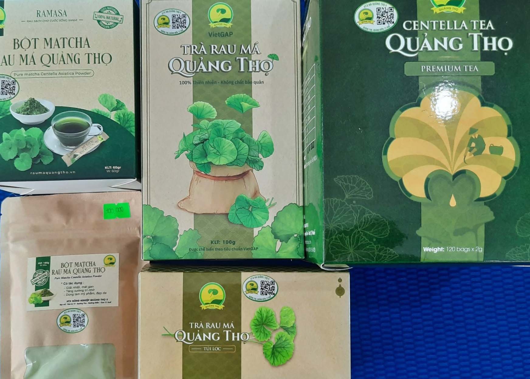 Trà rau má được gắn tem truy xuất nguồn gốc