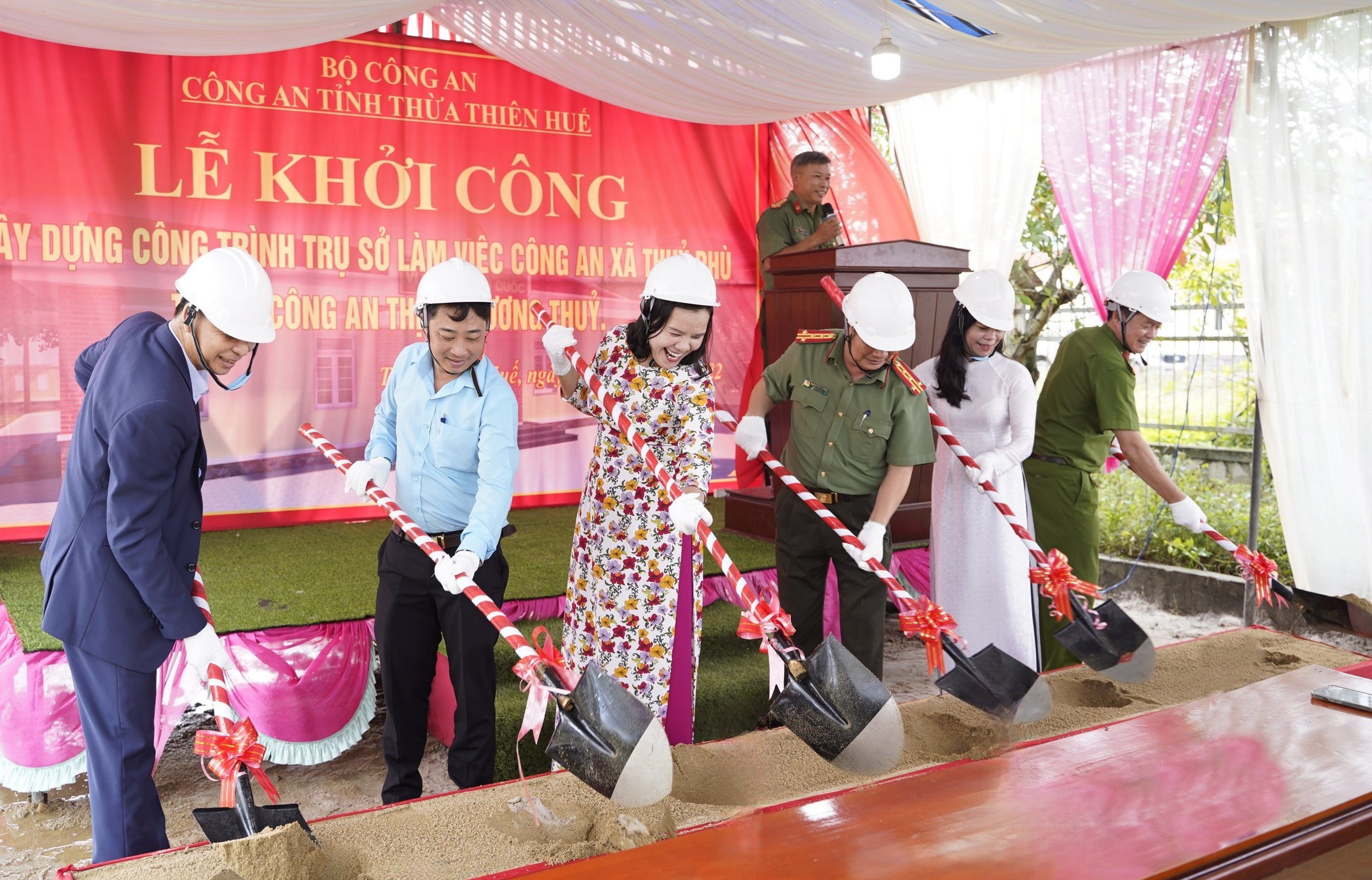 Khởi công trụ sở công an xã Thủy Phù