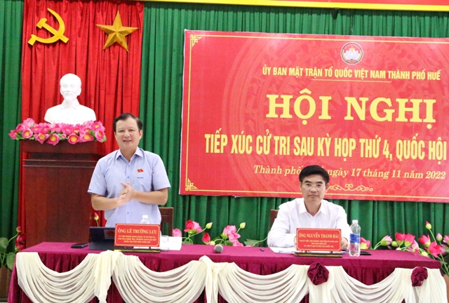 Đại biểu Quốc hội tỉnh tiếp xúc cử tri 36 phường, xã trên địa bàn TP Huế