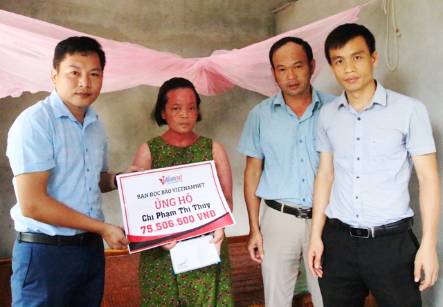 Hỗ trợ hơn 75 triệu đồng giúp một phụ nữ nghèo bị bệnh