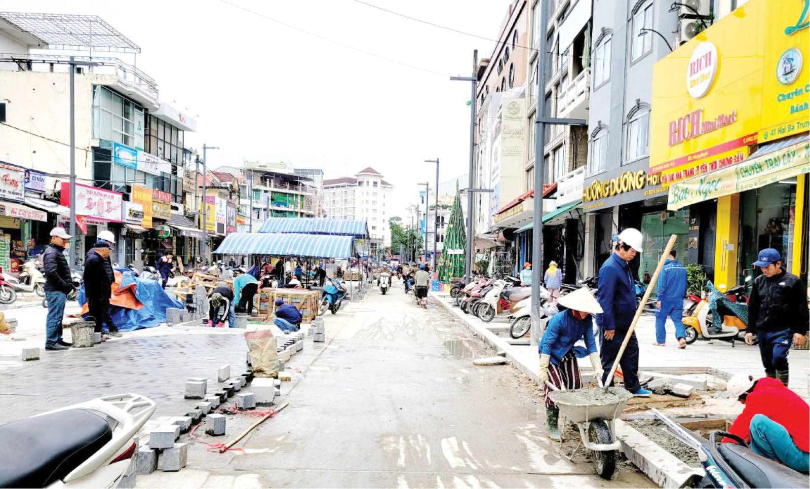 Dự án chỉnh trang đường Hai Bà Trưng Hoàn thành trước Tết Nguyên đán Quý Mão