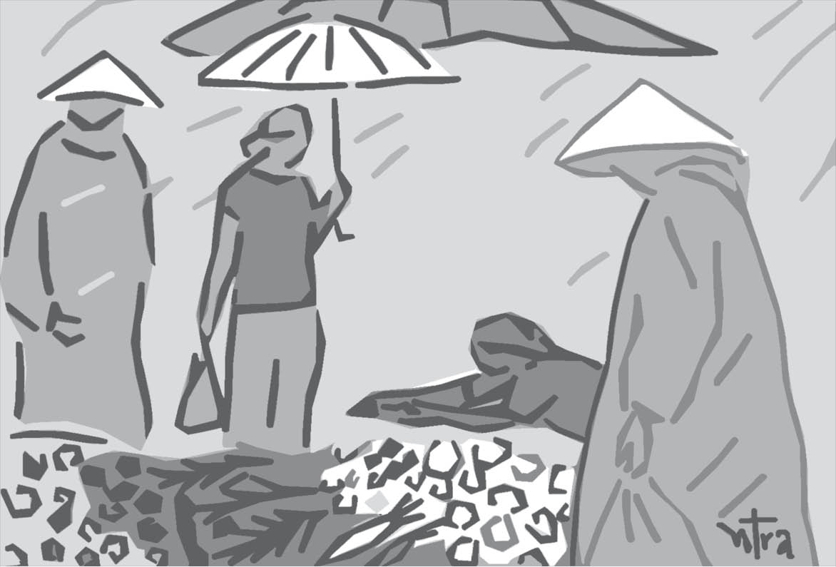 Thương chợ ngày mưa