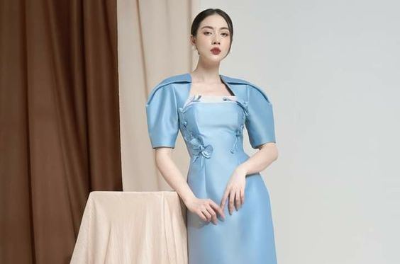 5 mẫu áo dài cổ vuông đẹp