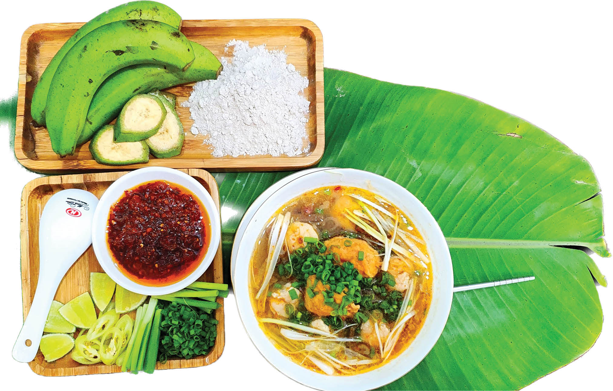 Độc - lạ bánh canh từ bột chuối