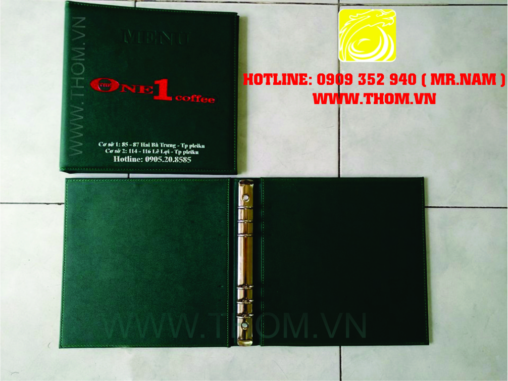 Cơ sở sản xuất bìa da menu, bìa da simili, bìa da trình ký, bìa da đựng hồ sơ giá rẻ