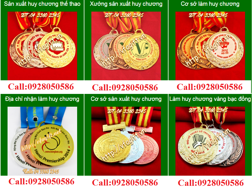sản xuất huy chương thể thao vàng, bạc, đồng giá rẻ tại Hà Nội, nhận làm huy chương giải thưởng. bán huy chương