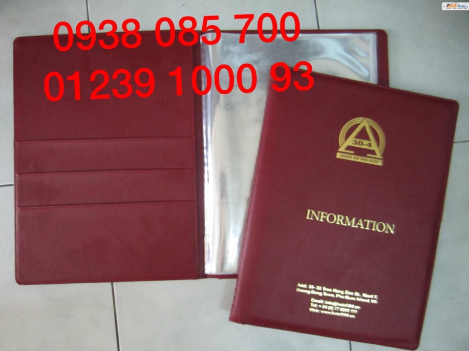 Xưởng sản xuất, gia công bìa menu, trình ký, bằng tốt nghiệp in logo theo yêu cầu giá rẻ
