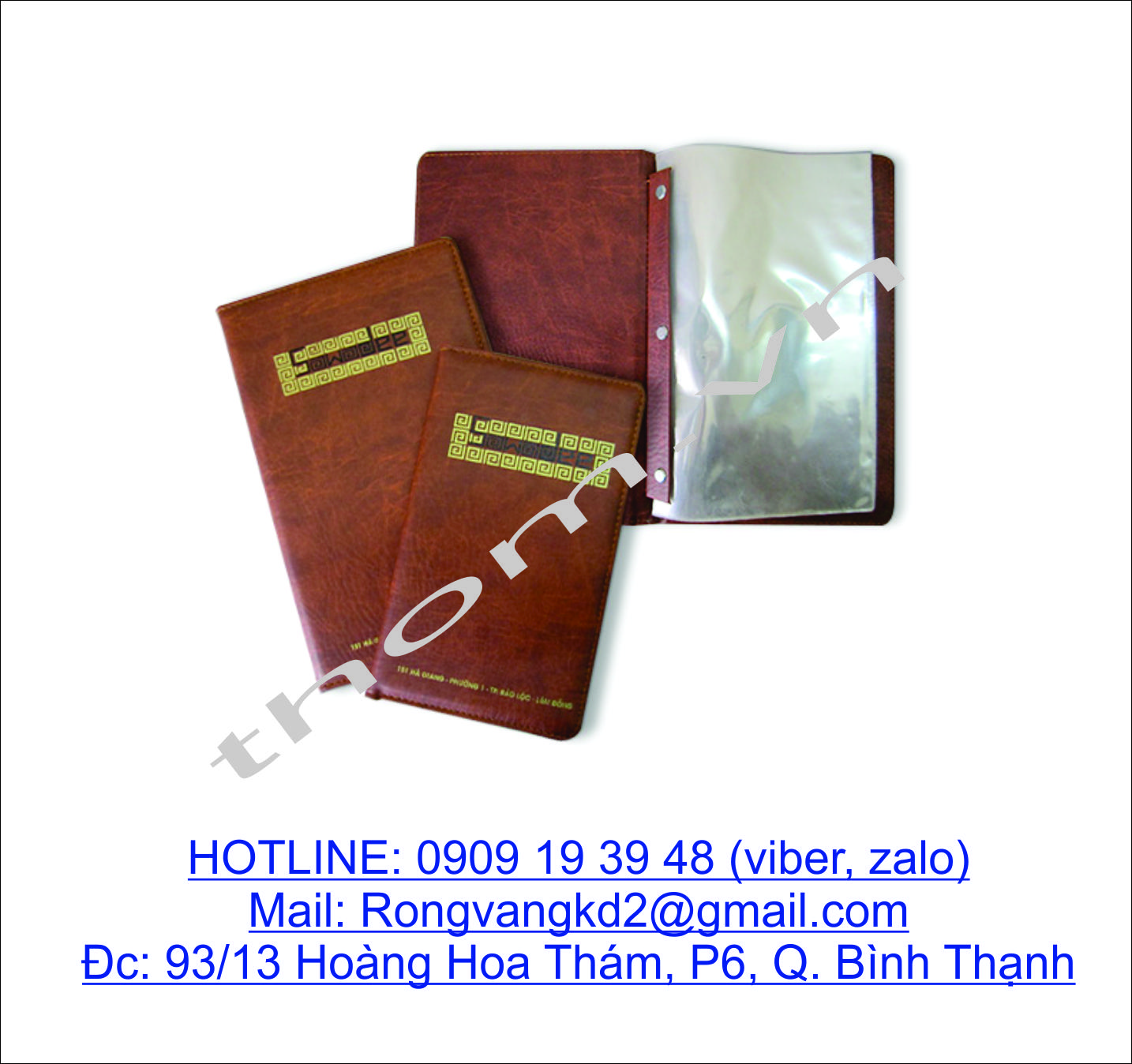 Cơ sở sản xuất bìa da menu, bìa da simili, bìa da trình ký, bìa da