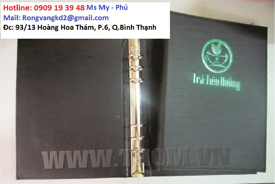 Cơ sở sản xuất bìa da menu, bìa da simili, bìa da trình ký, bìa da