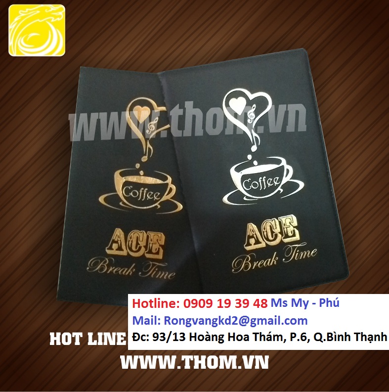 Cơ sở sản xuất bìa da menu, bìa da simili, bìa da trình ký, bìa da