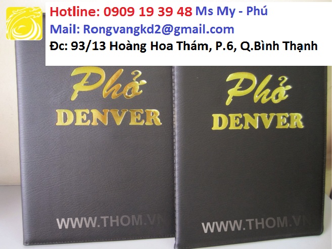 cơ sở sản xuất bìa simili, bìa menu da, bìa còng, bìa trình ký...