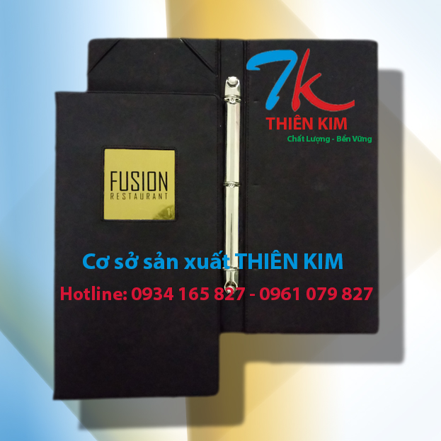 Nơi làm bìa menu, cơ sở sản xuất bìa kẹp tiền, làm bìa kẹp hóa đơn, chuyên gia công bìa trình ký, bìa sổ còng,