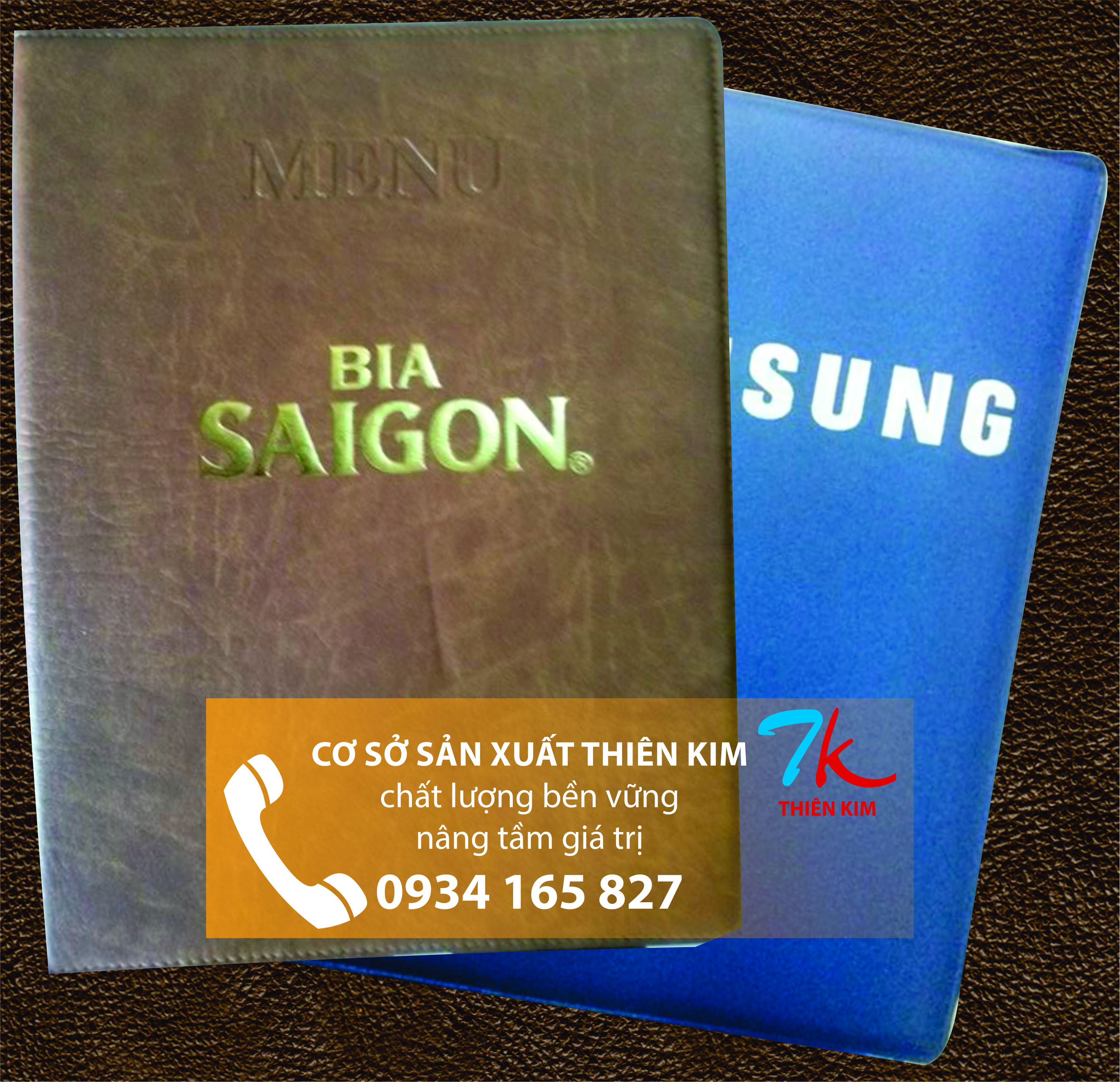 Cơ sở sản xuất bìa da menu, bìa da simili, bìa da trình ký, bìa da đựng hồ sơ giá rẻ