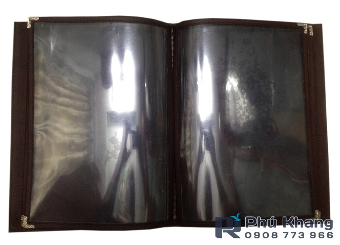 Chuyên làm bìa menu da, sản xuất bìa menu simili, may bìa menu giả da