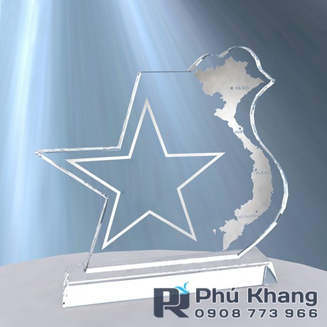 Xưởng cung cấp cúp pha lê, sản xuất kỷ niệm chương thủy tinh, biểu trưng quà tặng