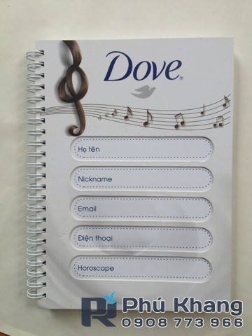 Xưởng chuyên in sổ tay giá rẻ, in sổ lò xo quà tặng, in sổ note dán gáy