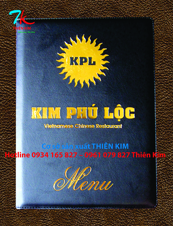 Nơi chuyên làm cuốn menu, cung cấp bìa kẹp tiền, làm bìa còng, bìa trình ký, bìa folder