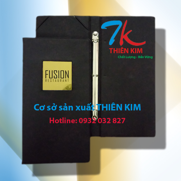 Cơ sở sản xuất bìa menu, chuyên làm cuốn menu, cơ sở làm bìa sổ, bán sổ menu, sổ menu bìa da,