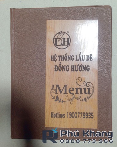 Sản xuất bìa menu cafe