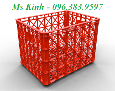 rổ nhựa 85 cm đựng đồ trong ngành may, rổ nhựa cao 390 mm, sóng nhựa hở