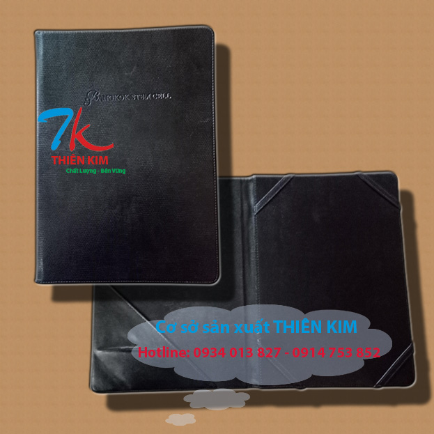 Nơi cung cấp bìa da khách sạn, địa chỉ làm bìa menu nhà hàng, nơi sản xuất cuốn menu quán ăn,