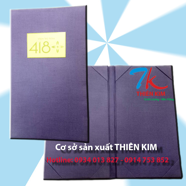 Xưởng làm bìa menu gỗ khắc laze, địa chỉ sản xuất bìa menu kiếng bọc da, nơi làm bìa menu vãi giá rẻ,