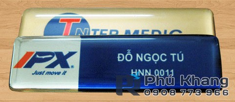 Xưởng bảng tên nhân viên, bảng tên cài áo, sản xuất huy hiệu cài áo