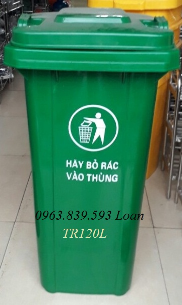 Thùng rác 120L để nơi công cộng - thùng rác gia đình giá cạnh tranh