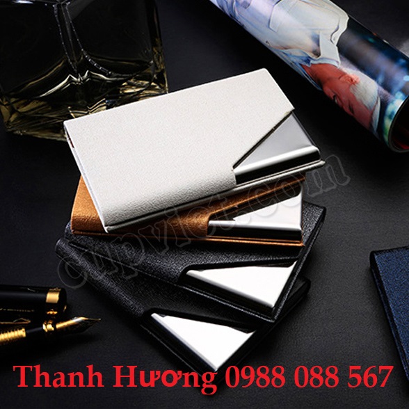 cung cấp ví da đựng name card,sản xuất hộp đụng danh thiếp,xưởng sản xuất card visit,in khắc logo quảng cáo