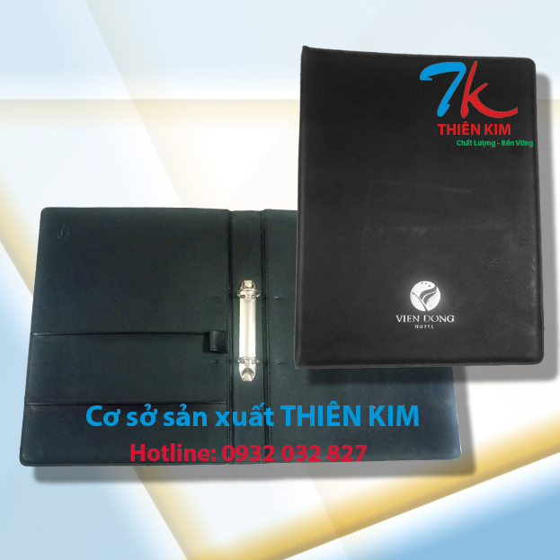 Cơ sở bìa da, in bìa folder còng, sản xuất bìa trình ký bằng da giá rẻ,