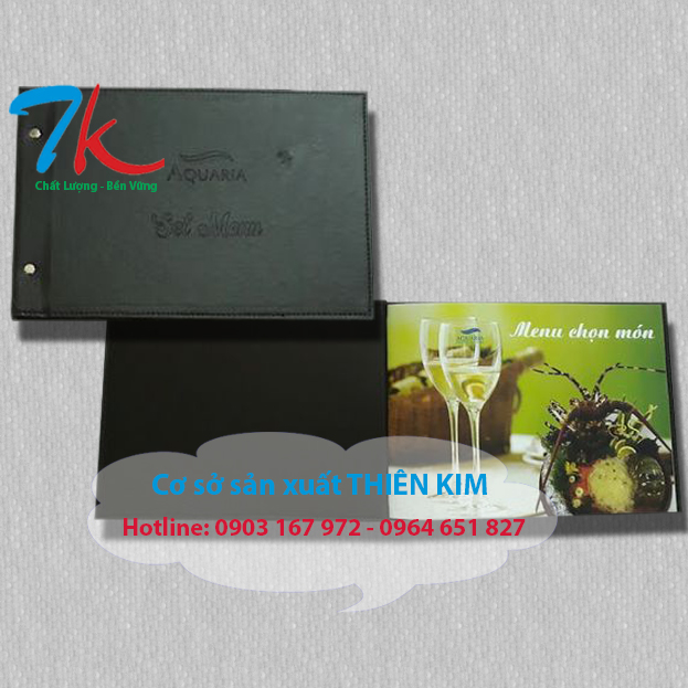 Cơ sở sản xuất bìa da menu, bìa da simili, bìa da trình ký, bìa da đựng hồ sơ giá rẻ,