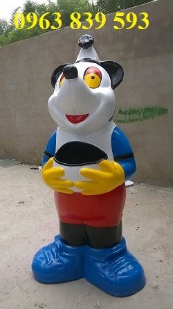 Thùng rác chú hề - thùng rác composite hình thú chất lượng giá rẻ