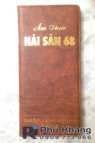 Cơ sở sản xuất bìa menu nhà hàng, may bìa menu quán ăn, bìa karaoke bằng da